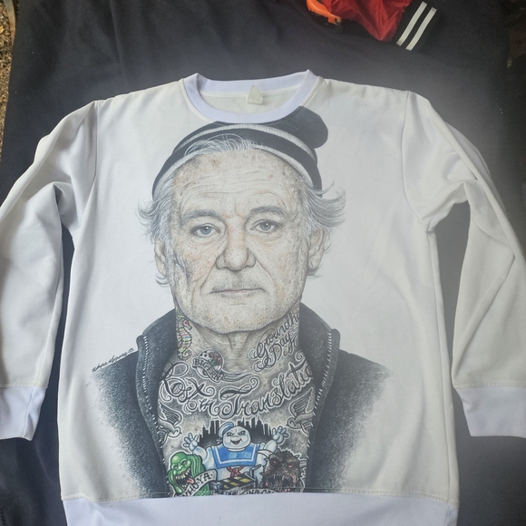 Bill Murry Ghost Busters . Very RARE ARTIST sweatshirt Size Mens Large - Picture 1 of 10